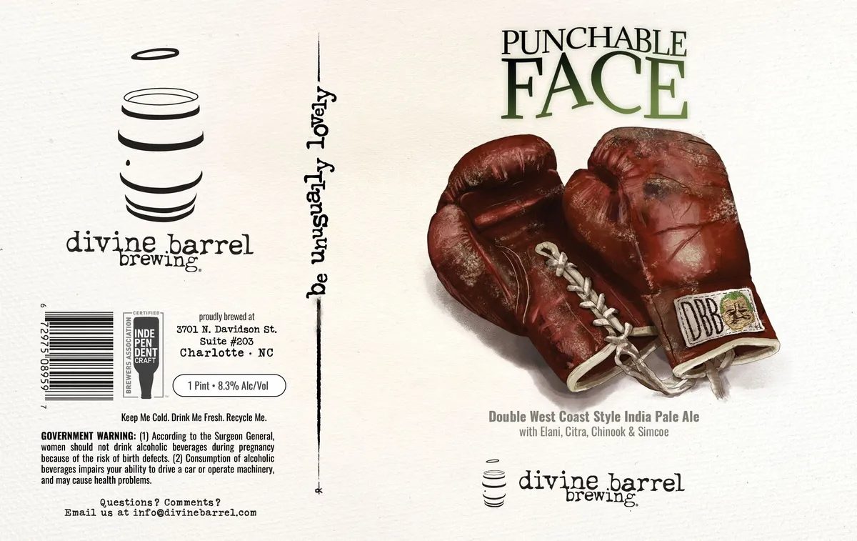 Punchable Face — full label as filed with TTB