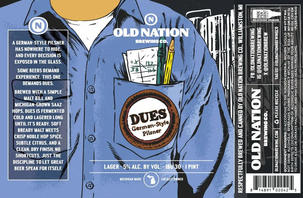 Dues — full label as filed with TTB