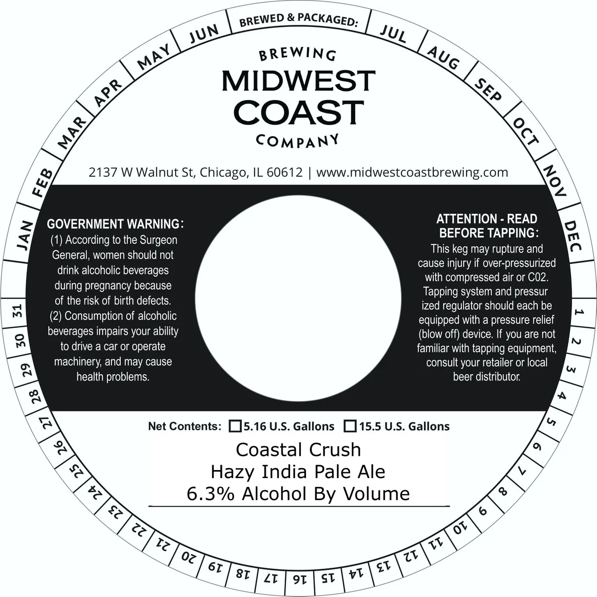 Coastal Crush — full label as filed with TTB