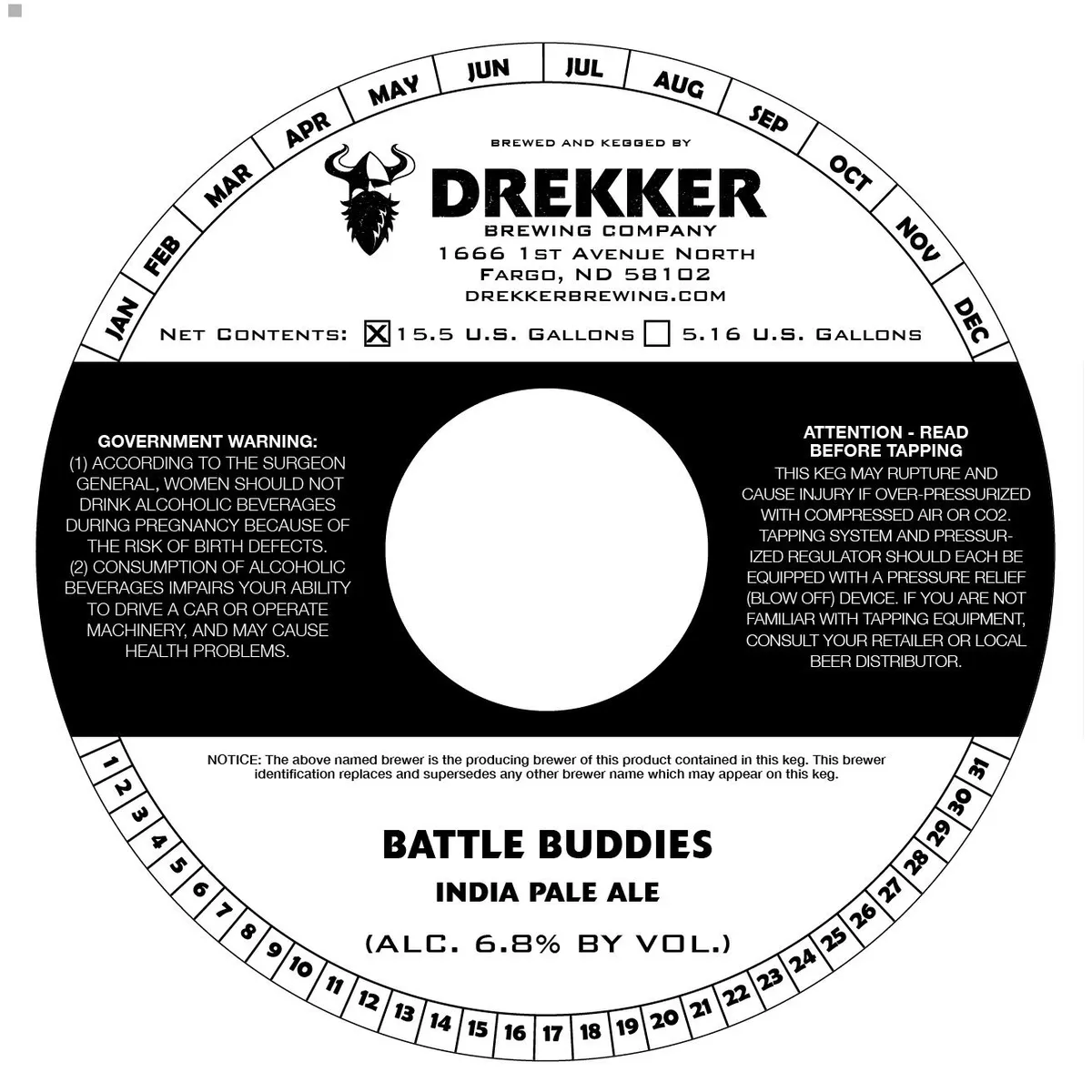 Battle Buddies — full label as filed with TTB