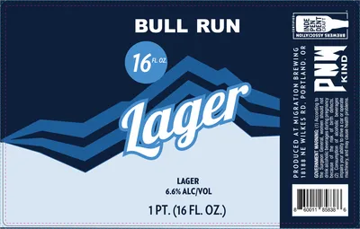 Bull Run Lager label