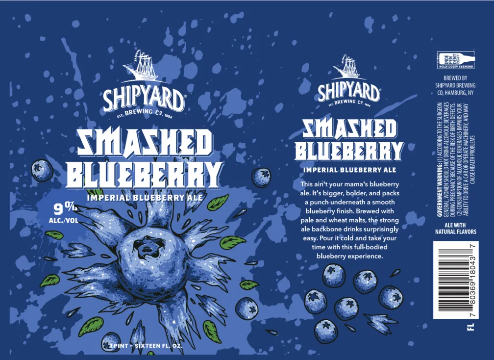 Smashed Blueberry — full label as filed with TTB