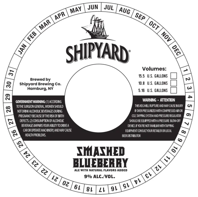 Smashed Blueberry — full label as filed with TTB
