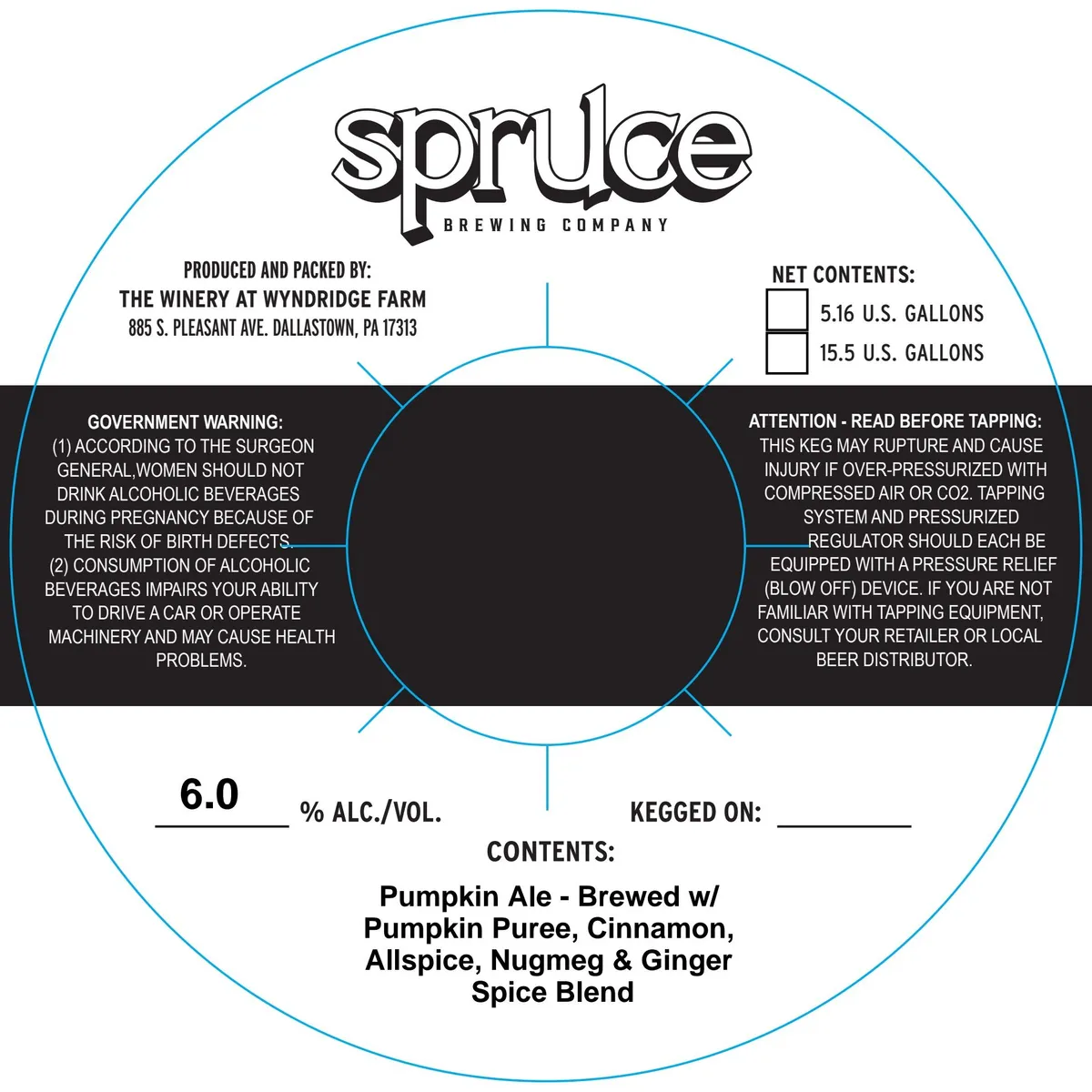 Pumpkin Ale — full label as filed with TTB