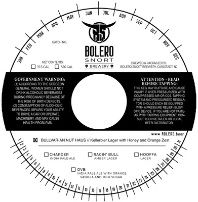 Bullvarian Nut Haus label