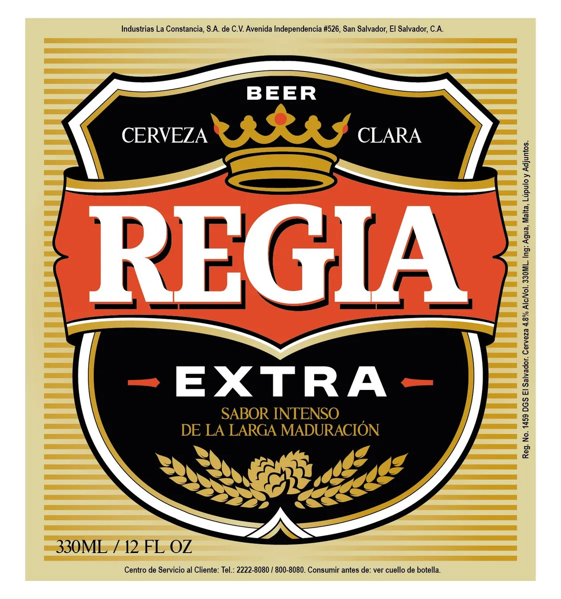 Regia Extra — full label as filed with TTB