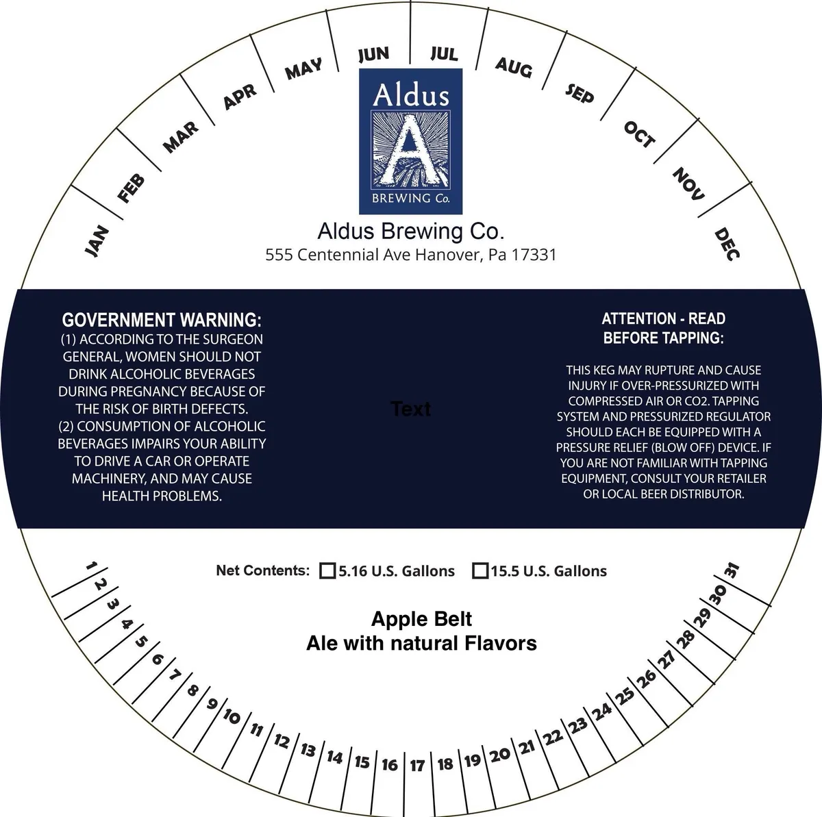 Apple Belt — full label as filed with TTB