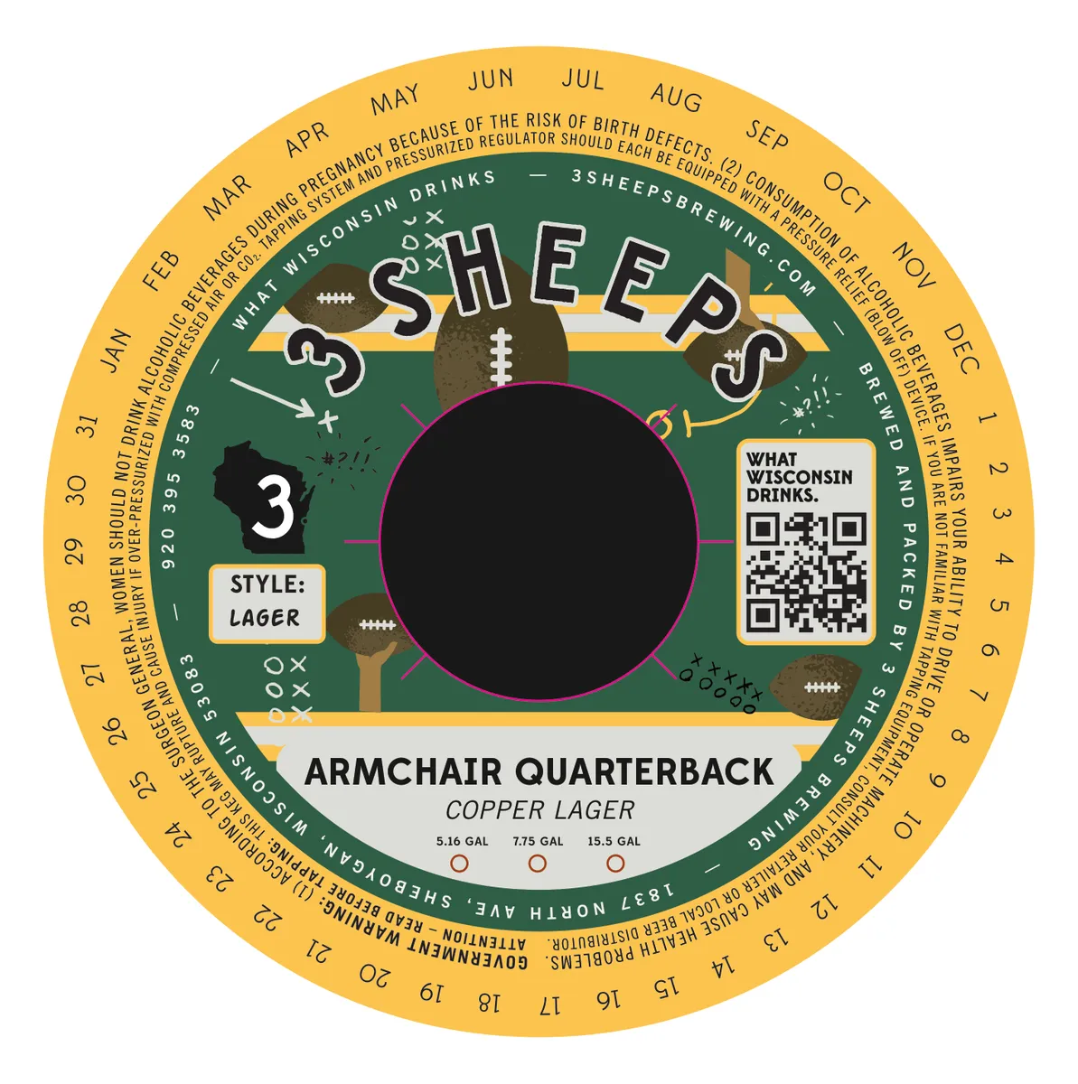 Armchair Quarterback — full label as filed with TTB