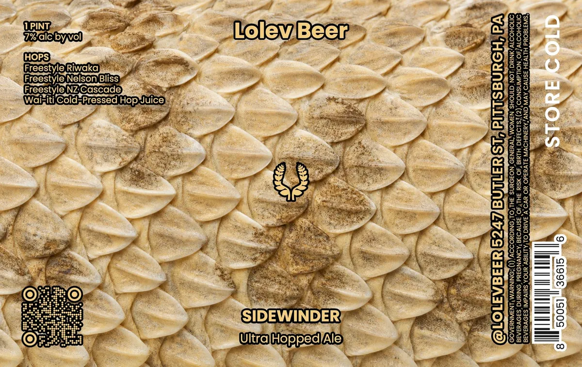 Sidewinder — full label as filed with TTB