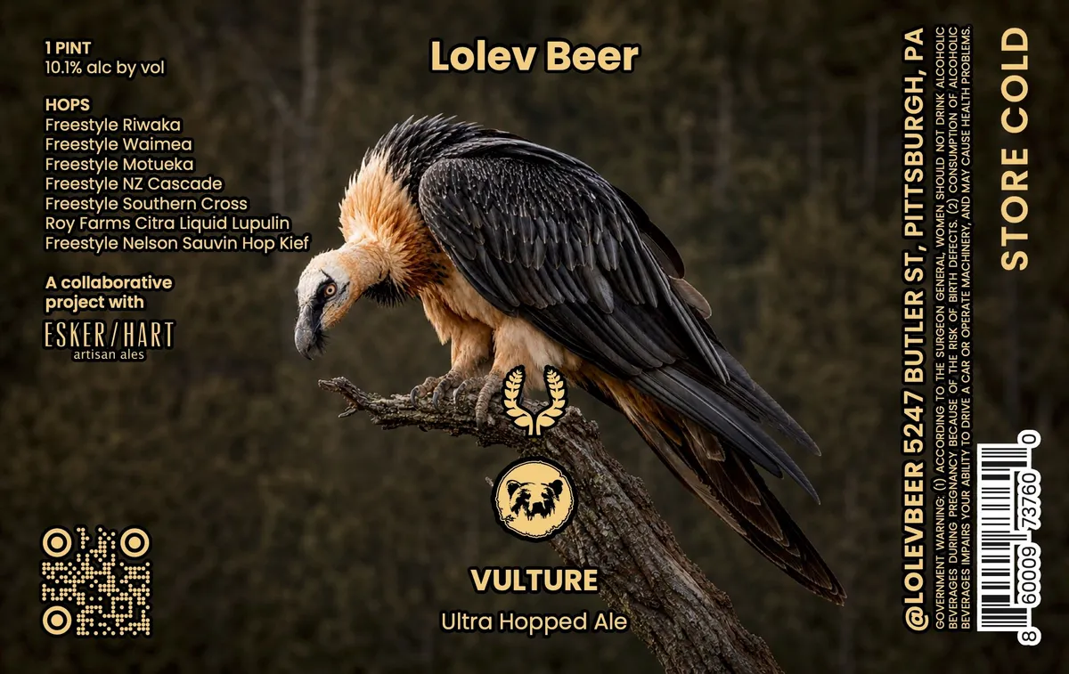 Vulture — full label as filed with TTB