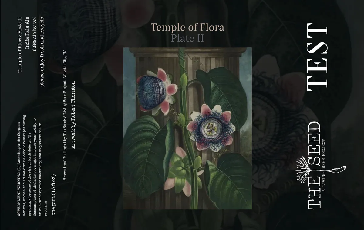 Temple of Flora: Plate II — full label as filed with TTB