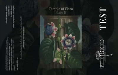 Temple of Flora: Plate II label