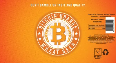 Bitcoin Orange Wheat Beer label