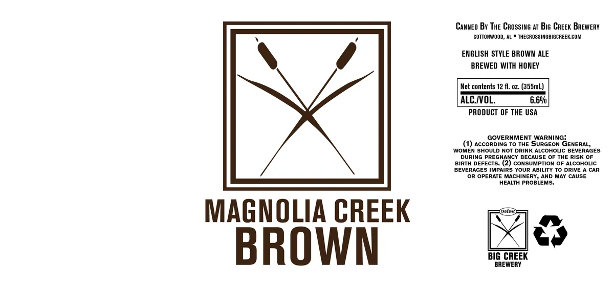 Magnolia Creek Brown — full label as filed with TTB