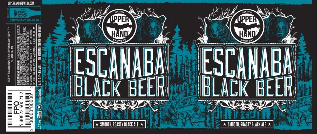 Escanaba Black Beer — full label as filed with TTB