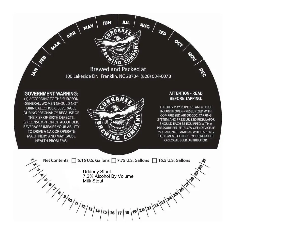 Udderly Stout — full label as filed with TTB