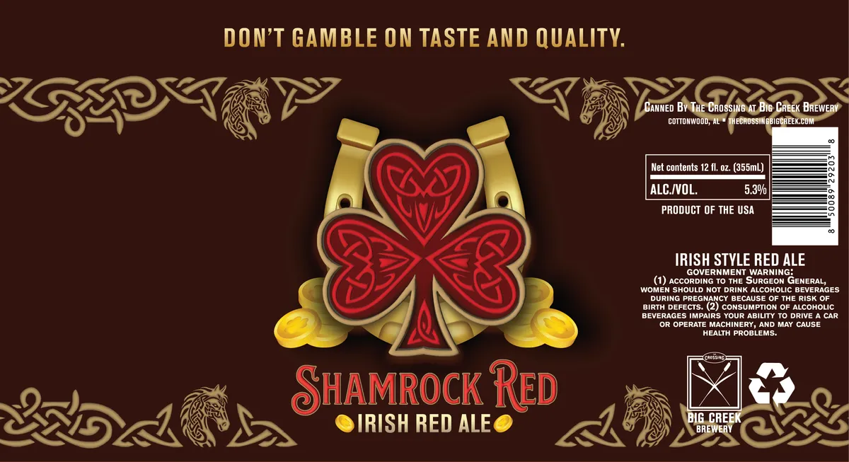 Shamrock Red label