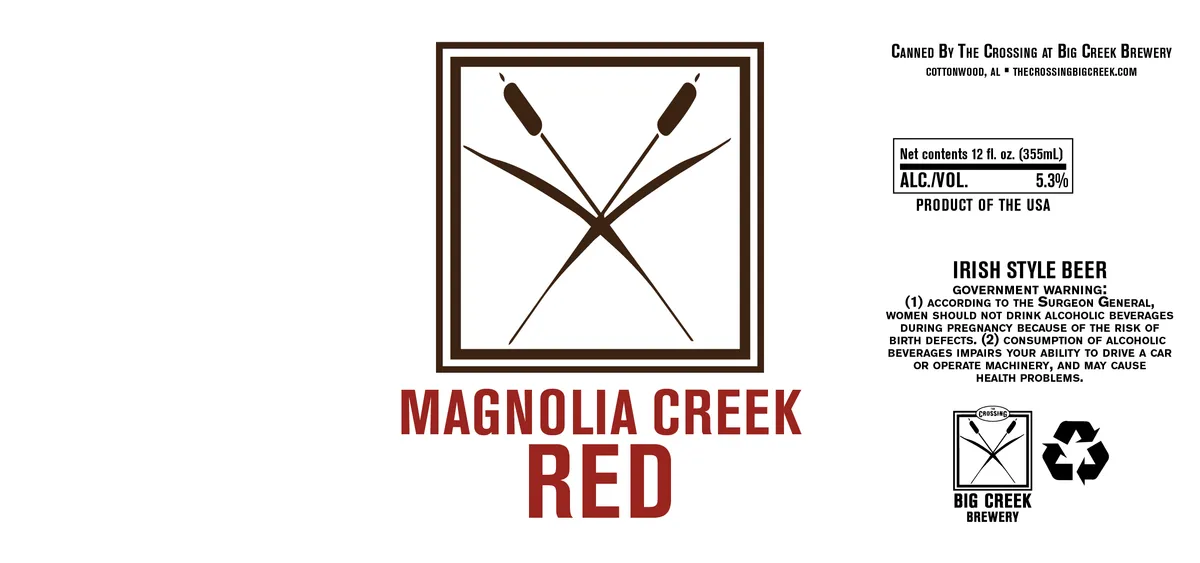 Magnolia Creek Red — full label as filed with TTB