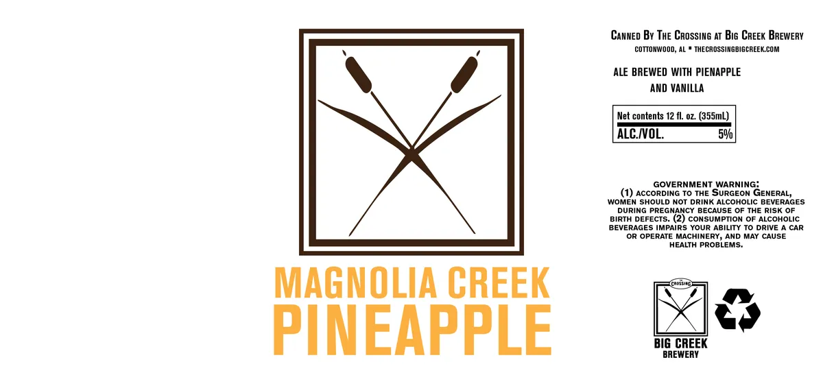 Magnolia Creek Pineapple label