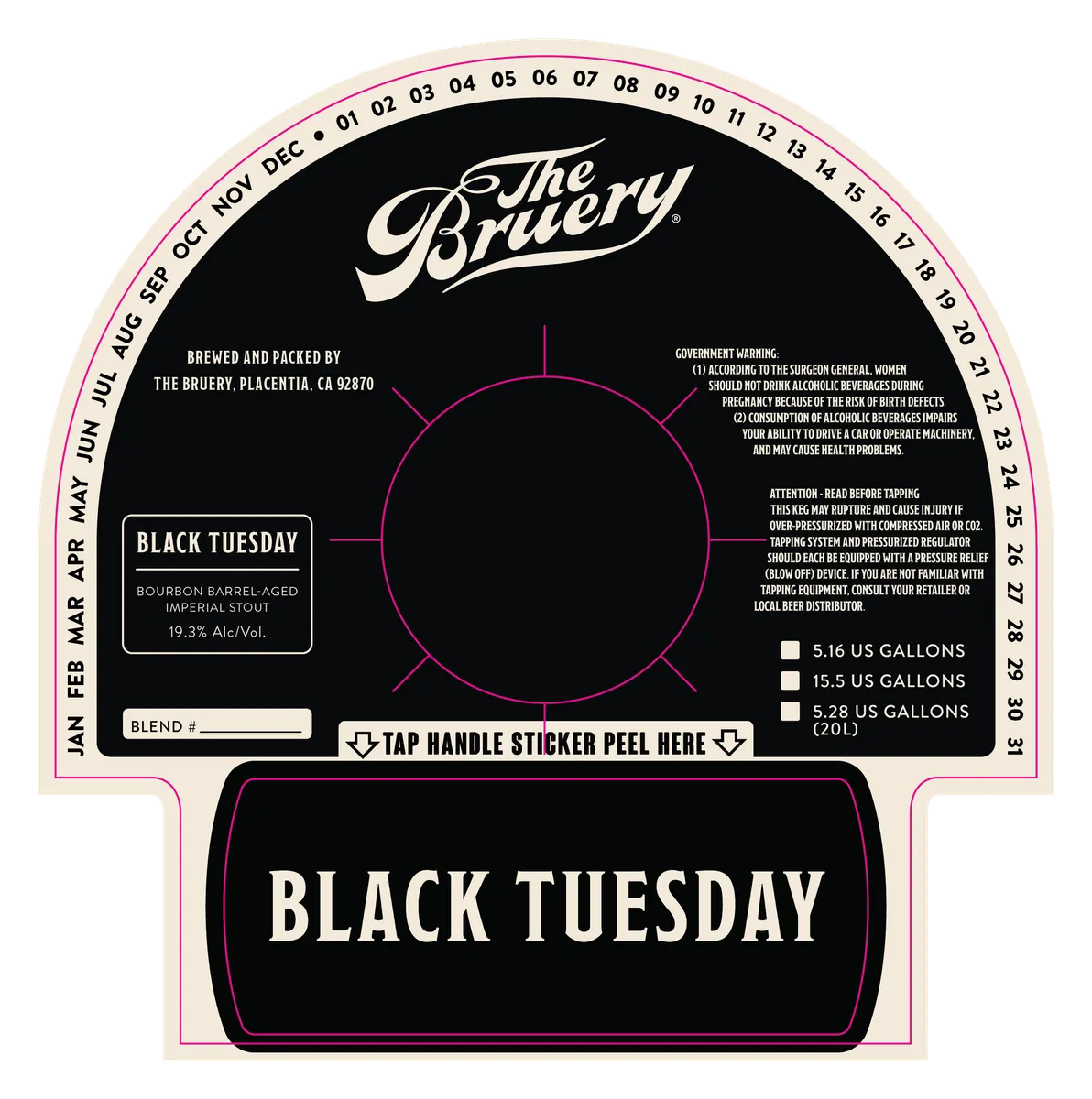 Black Tuesday — full label as filed with TTB
