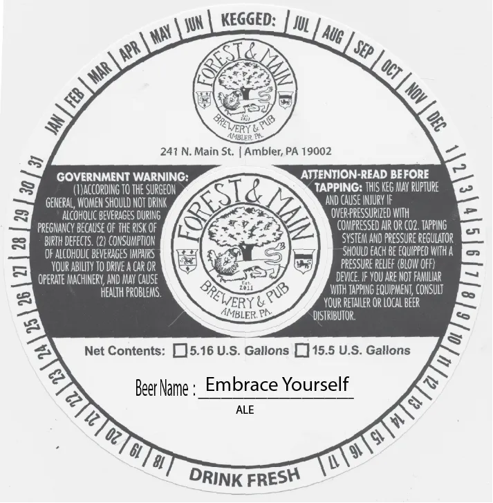 Embrace Yourself — full label as filed with TTB