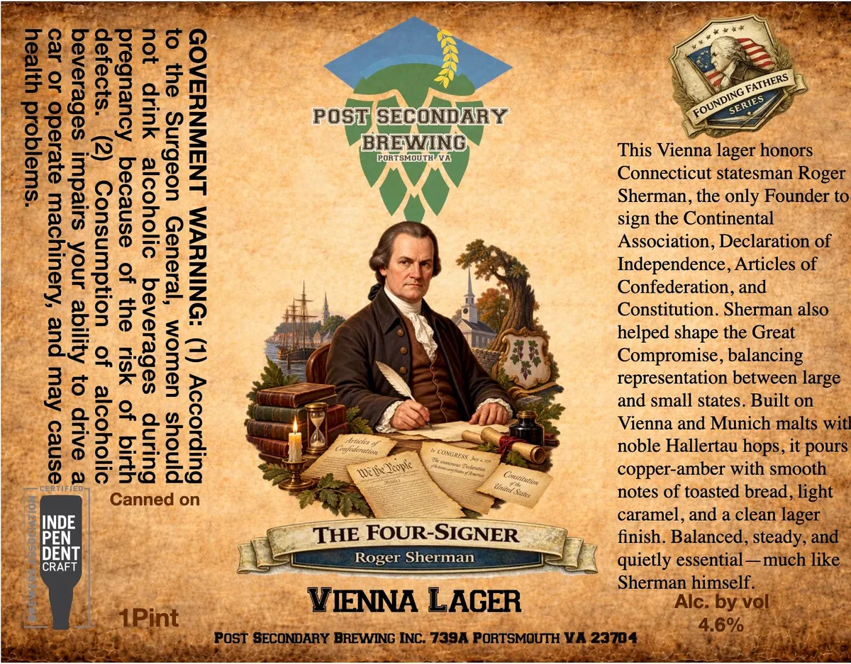 The Four-Signer — full label as filed with TTB