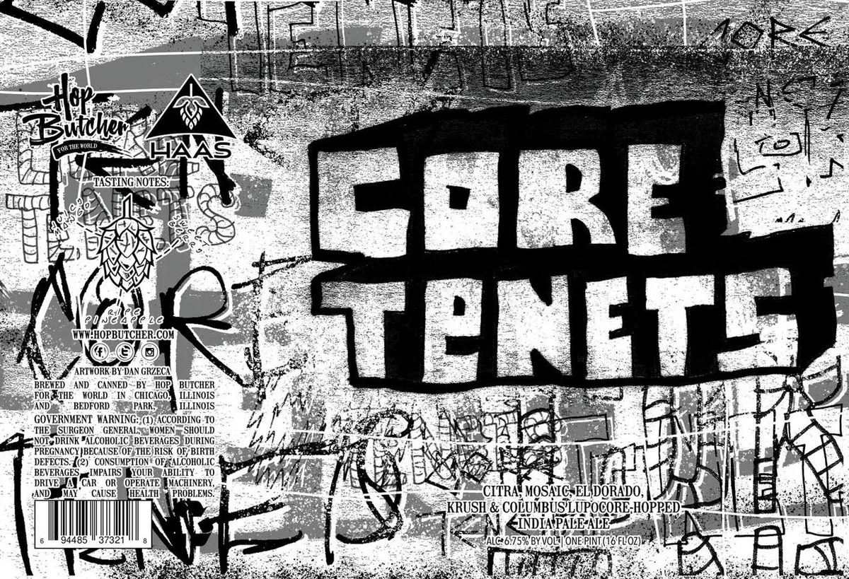 Core Tenets — full label as filed with TTB