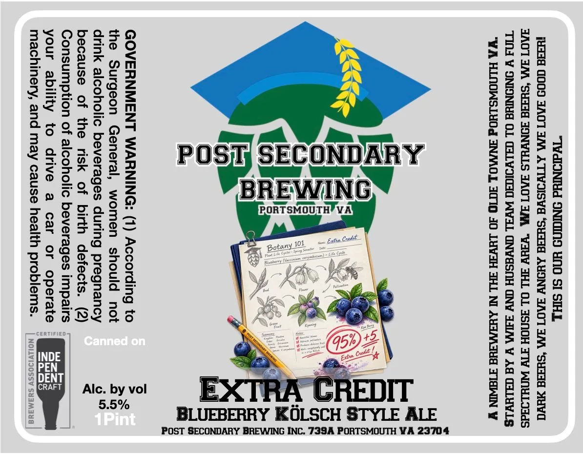 Extra Credit — full label as filed with TTB