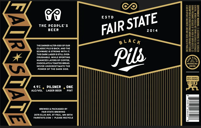 Black Pils — full label as filed with TTB