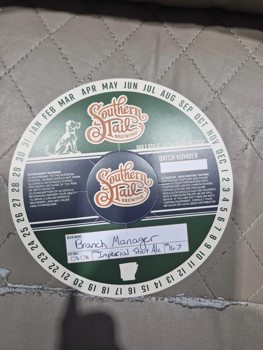 Branch Manager — full label as filed with TTB
