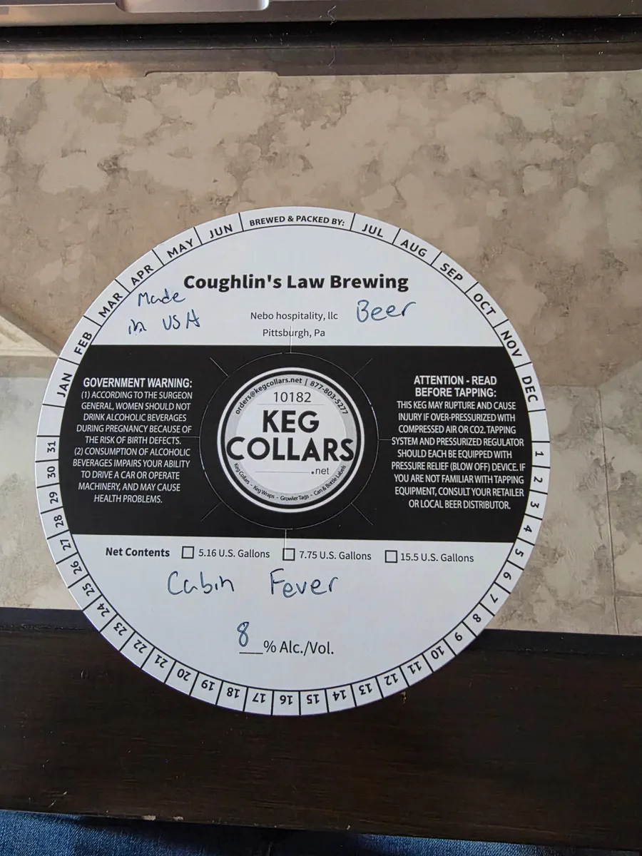 Cabin Fever — full label as filed with TTB