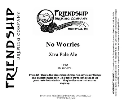 No Worries label