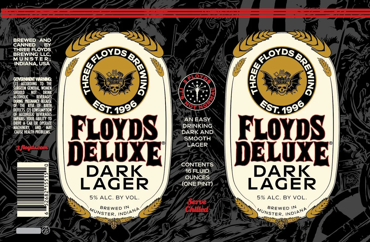 Floyds Deluxe Dark Lager — full label as filed with TTB