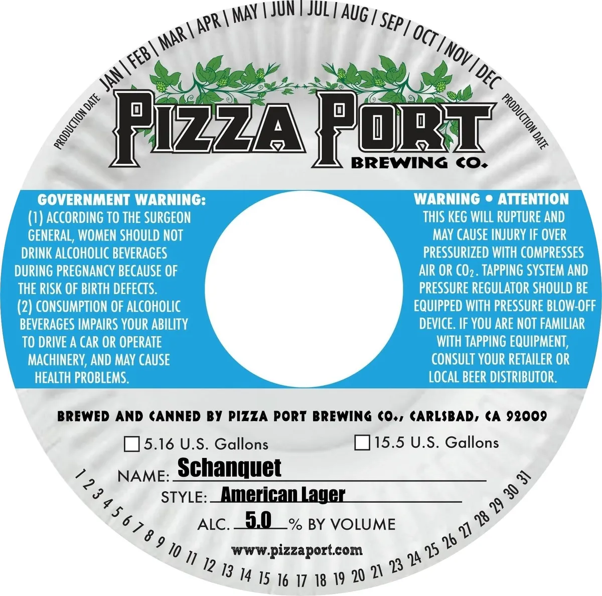 Schanquet — full label as filed with TTB