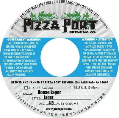 House Lager label