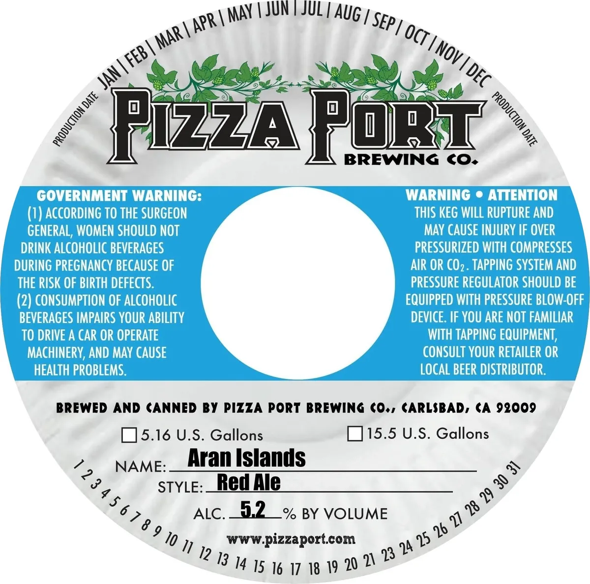 Aran Islands — full label as filed with TTB