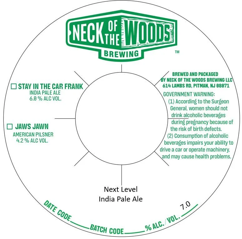 Next Level India Pale Ale — full label as filed with TTB