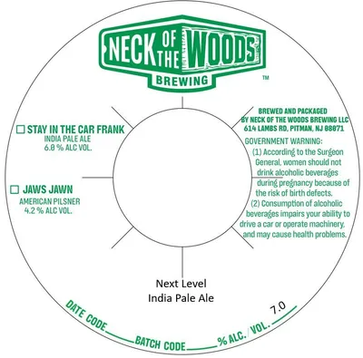 Next Level India Pale Ale label