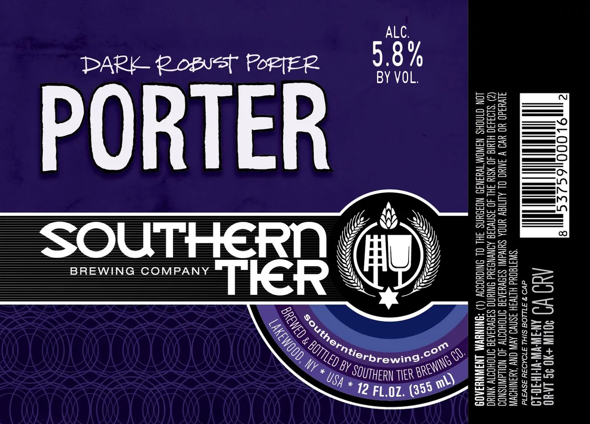 Porter — full label as filed with TTB