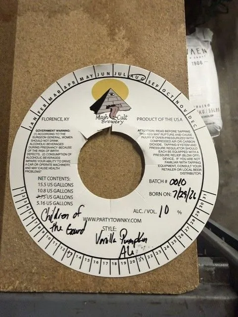 Vanilla Pumpkin Ale — full label as filed with TTB