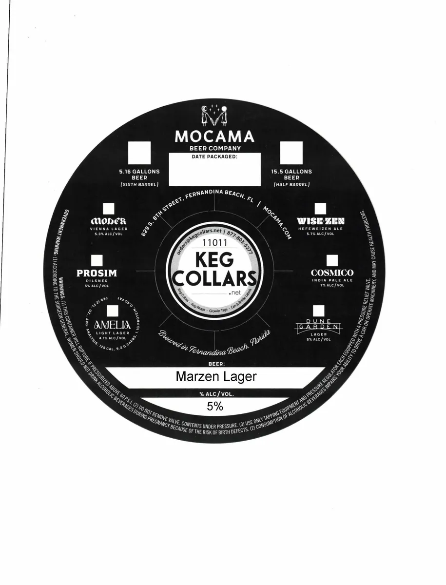 Marzen Lager — full label as filed with TTB