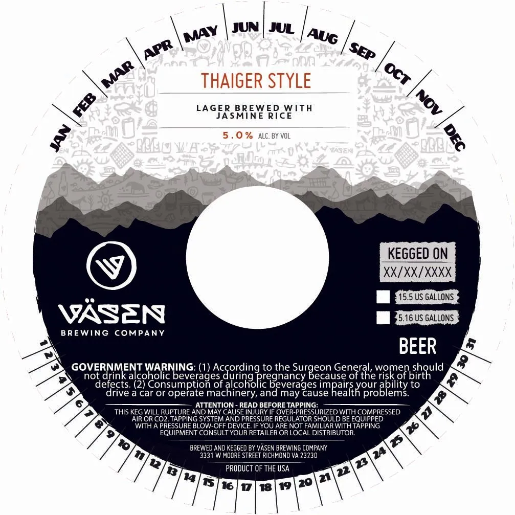 Thaiger Style — full label as filed with TTB
