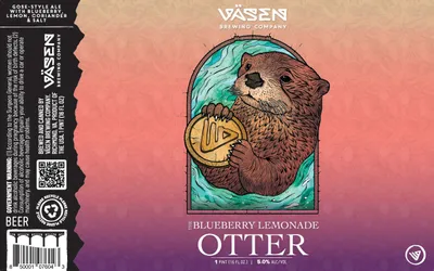 The Blueberry Lemonade Otter label