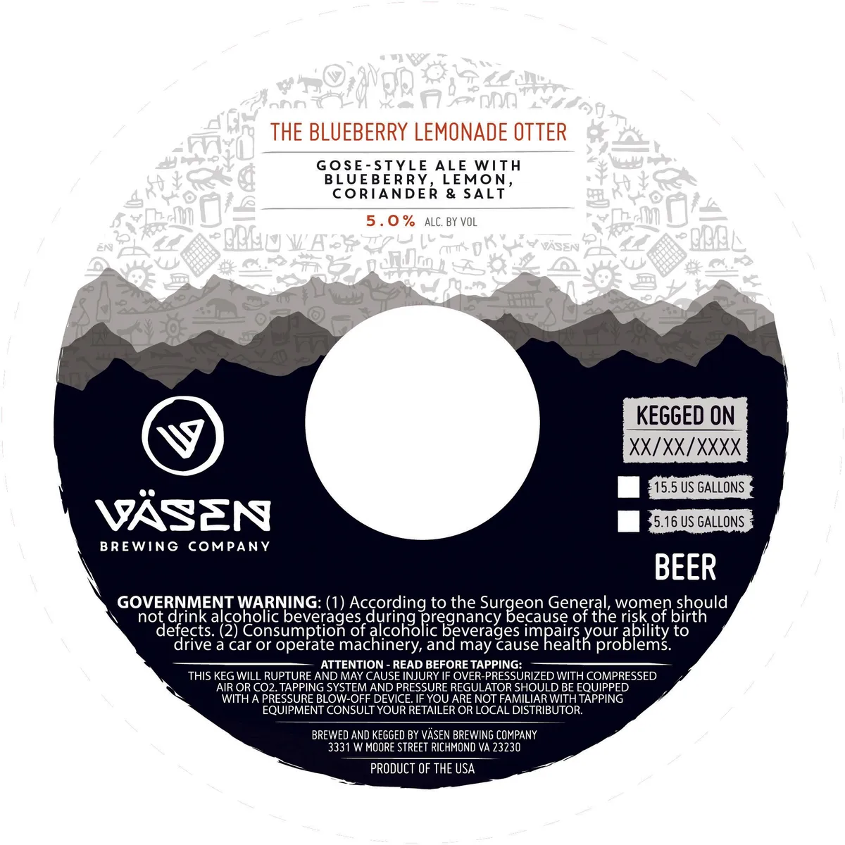 The Blueberry Lemonade Otter — full label as filed with TTB
