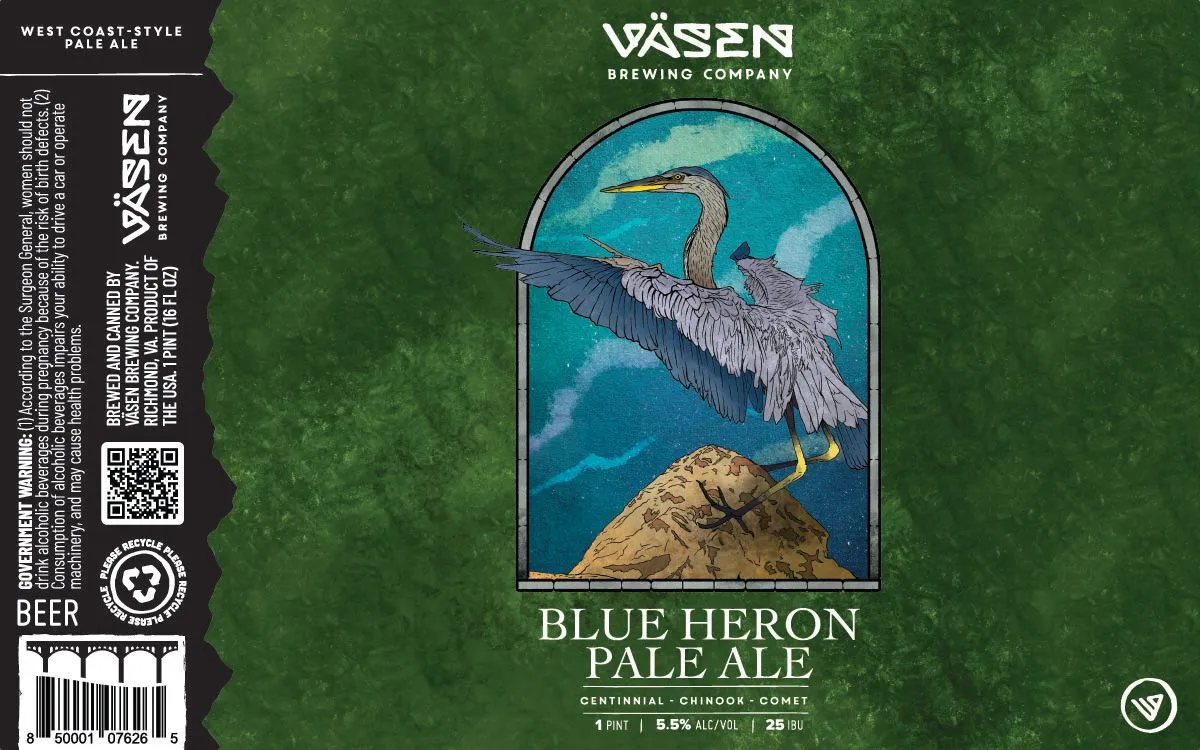 Blue Heron Pale Ale — full label as filed with TTB