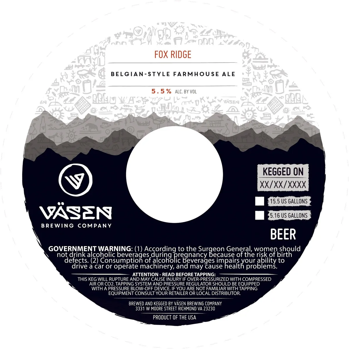 Fox Ridge — full label as filed with TTB
