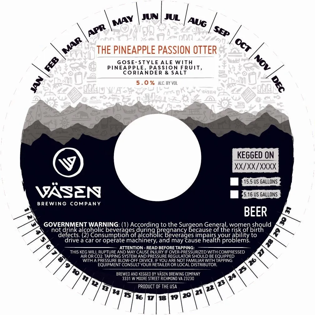 The Pineapple Passion Otter — full label as filed with TTB