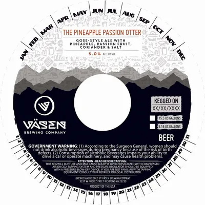The Pineapple Passion Otter label