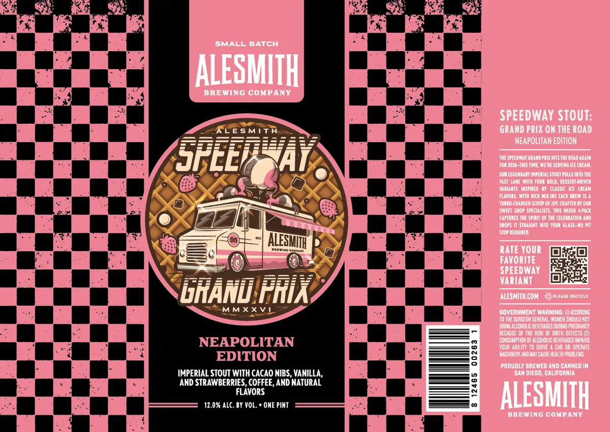 Speedway Stout: Grand Prix on the Road Neapolitan Edition — full label as filed with TTB