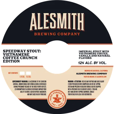 Speedway Stout: Vietnamese Coffee Crunch Edition label